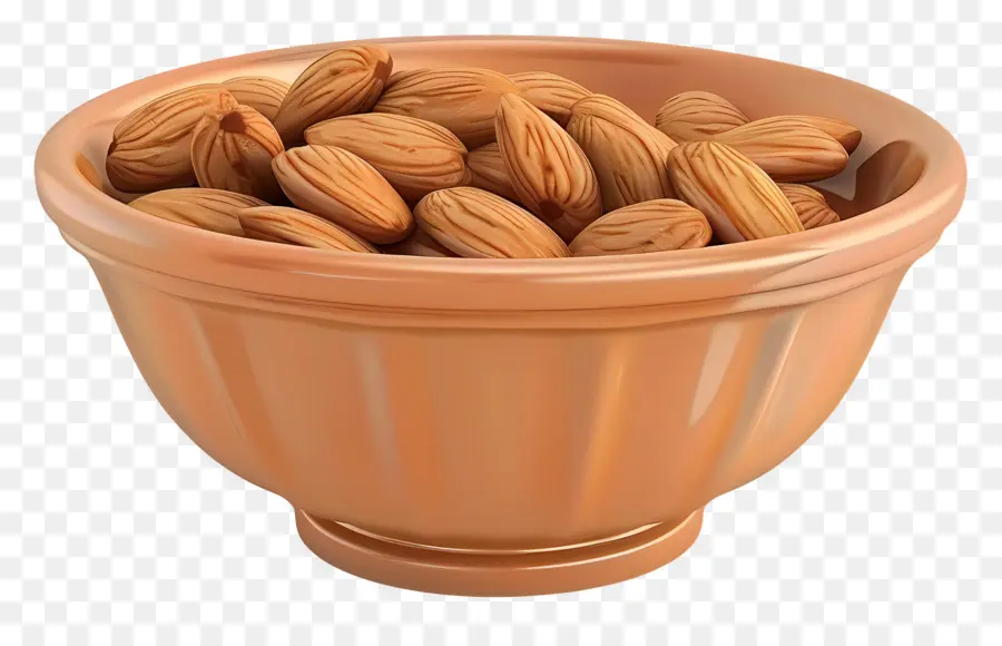 Mangkuk Almond，Kacang Almond PNG