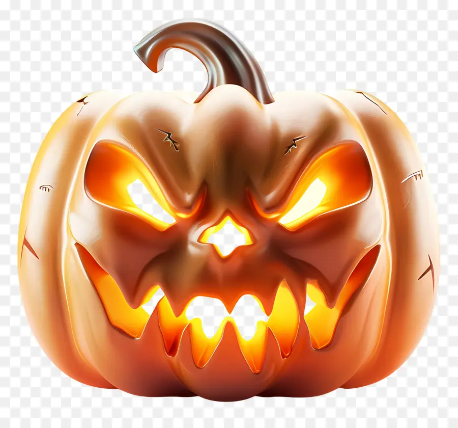 Labu Halloween Bersinar，Jack O' Lantern PNG