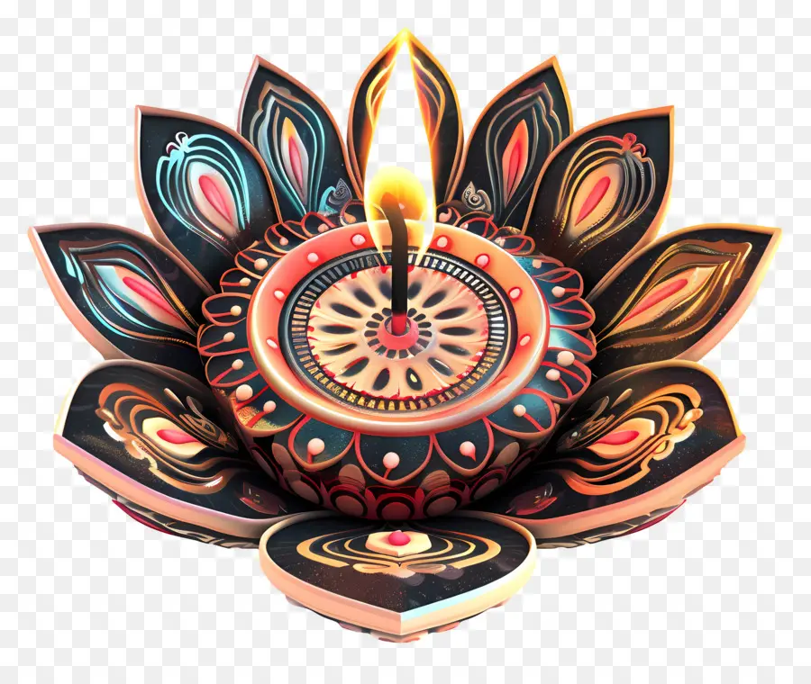 Diwali Diya，Lilin Hias PNG