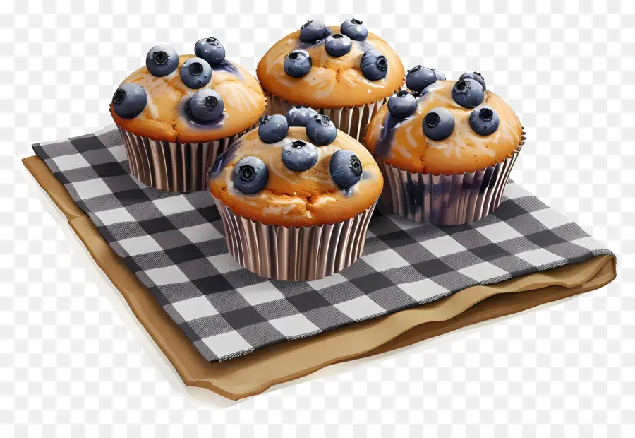 Muffin Blueberry，Dipanggang PNG