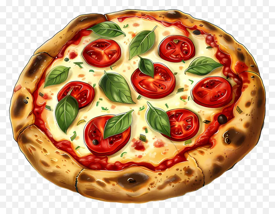 Pizza Margherita，Pizza PNG