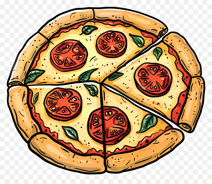 Pizza Margherita，Pizza PNG