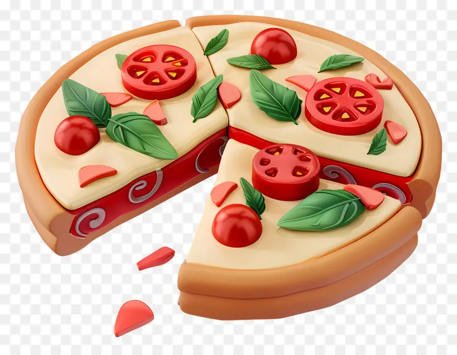 Pizza Margherita，Pizza PNG