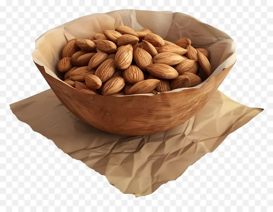 Mangkuk Almond，Semangkuk Almond PNG