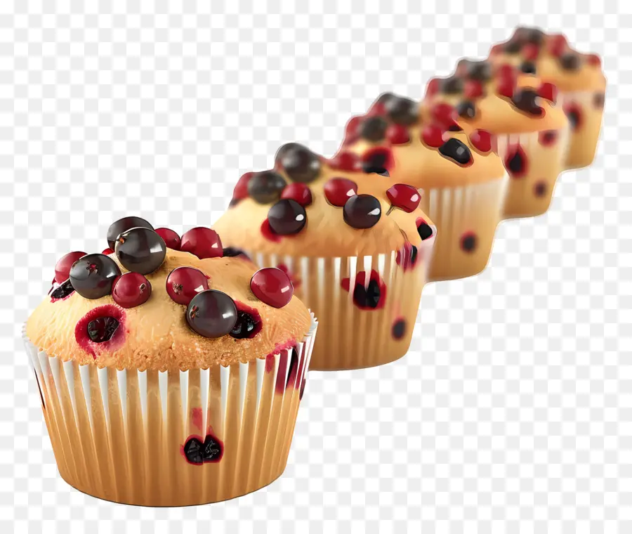 Muffin Cranberry，Muffin Beri PNG