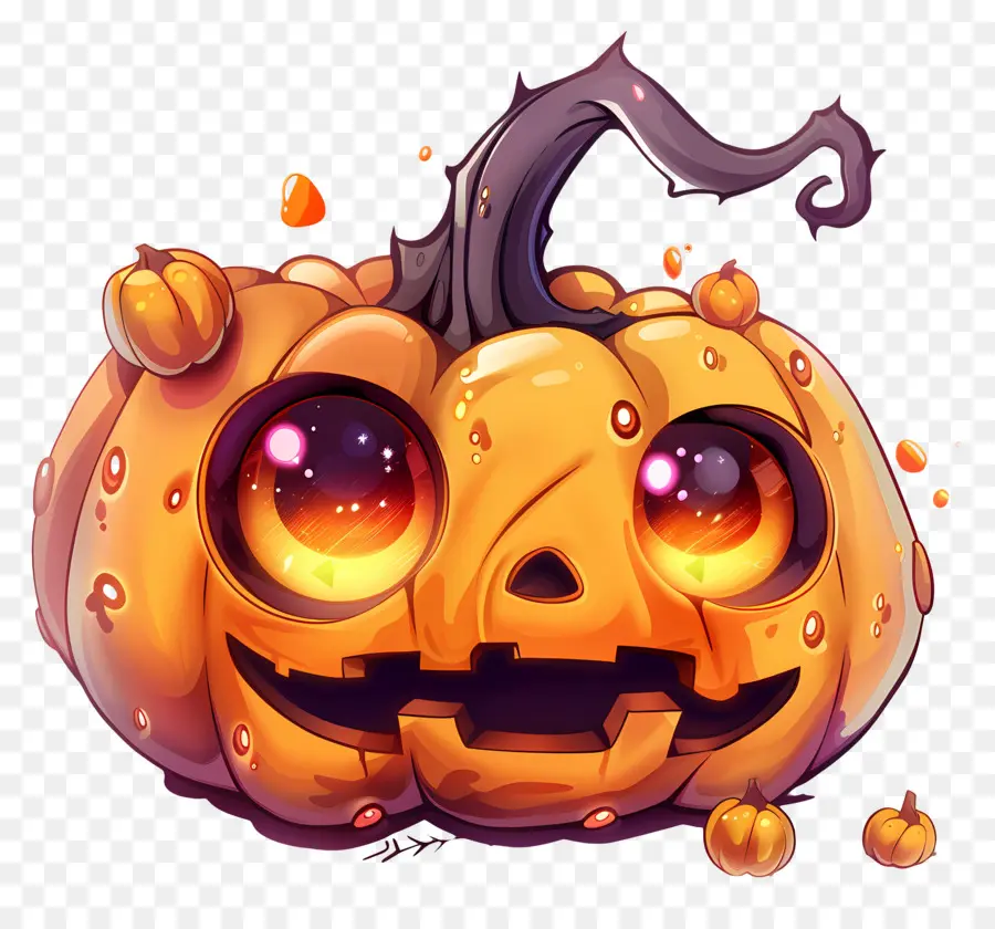 Labu Halloween Yang Lucu，Labu Kuning PNG