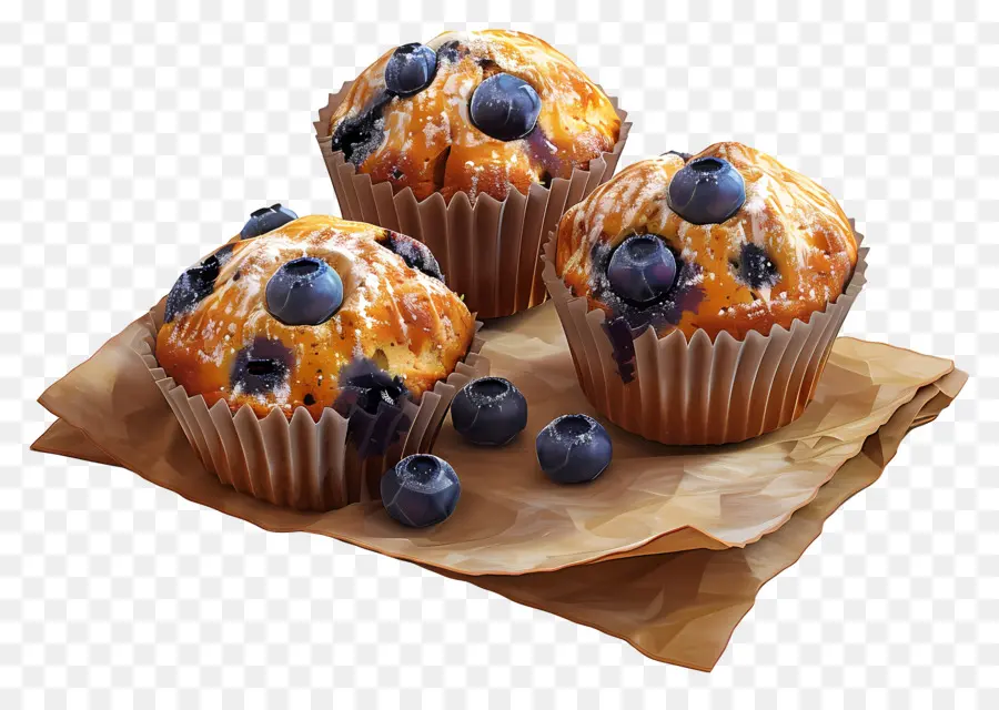 Muffin Blueberry，Toko Roti PNG