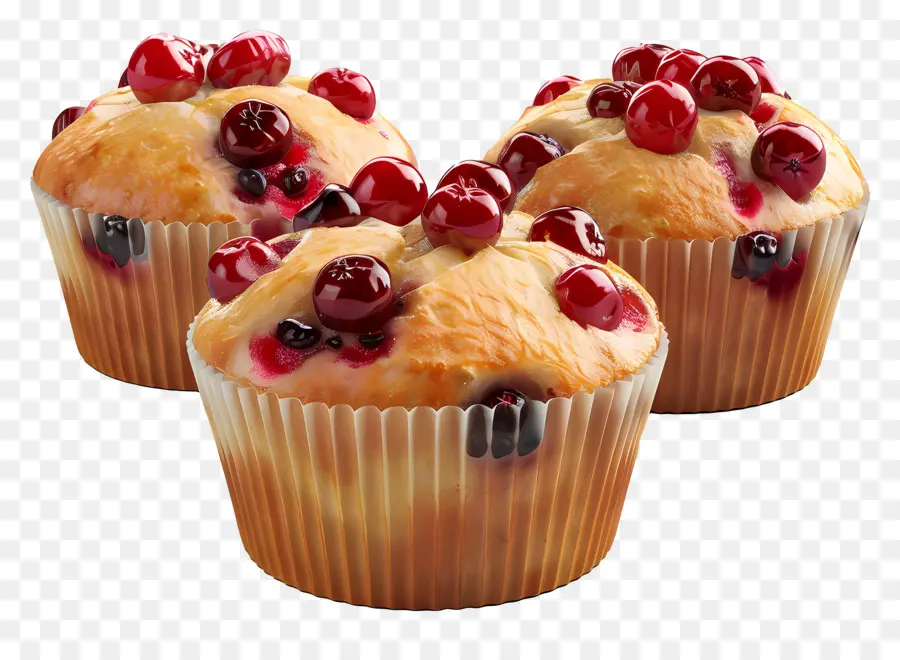 Muffin Cranberry，Muffin Beri PNG