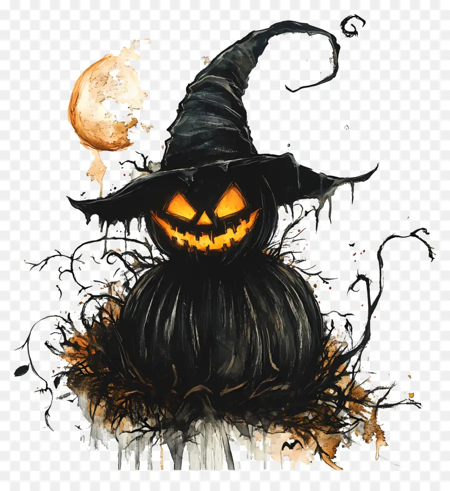 Samhain，Orang Orangan Sawah Halloween PNG