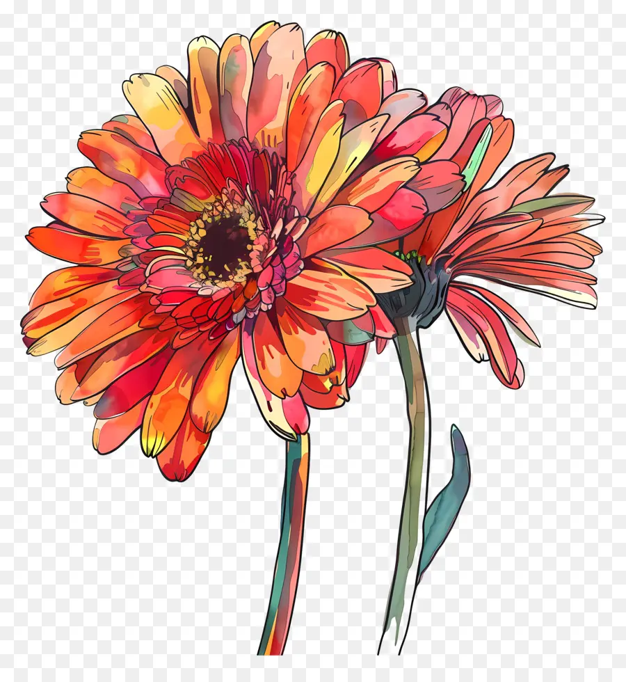 Bunga Gerbera，Bunga Jeruk PNG