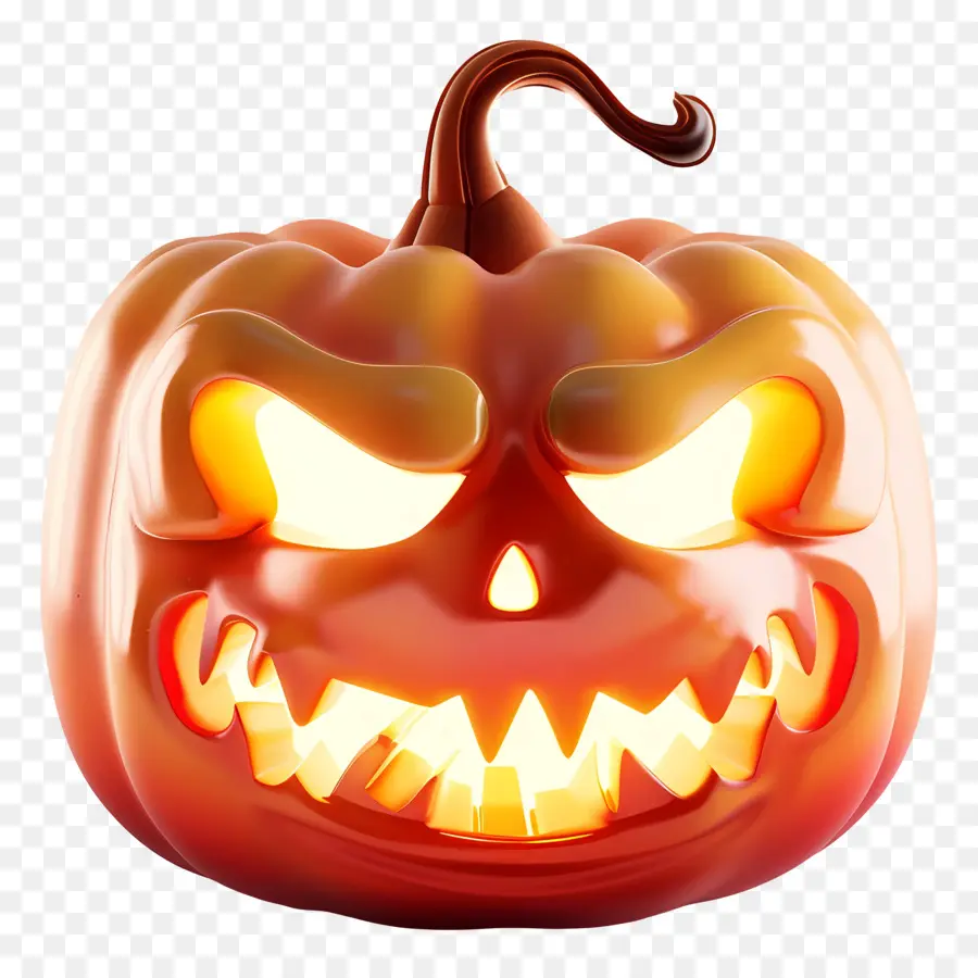 Labu Halloween Bersinar，Jack O' Lantern PNG