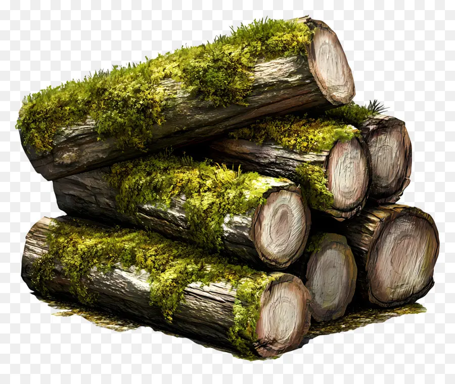 Log Berlumut，Log PNG