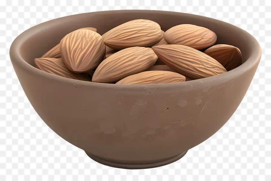 Mangkuk Almond，Kacang Almond PNG