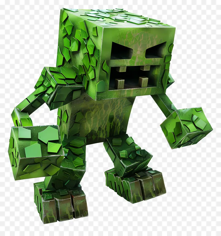 Minecraft Menjalar，Monster Hijau PNG