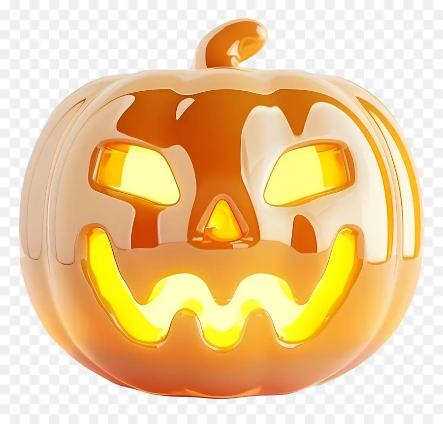 Labu Halloween Bersinar，Jack O' Lantern PNG