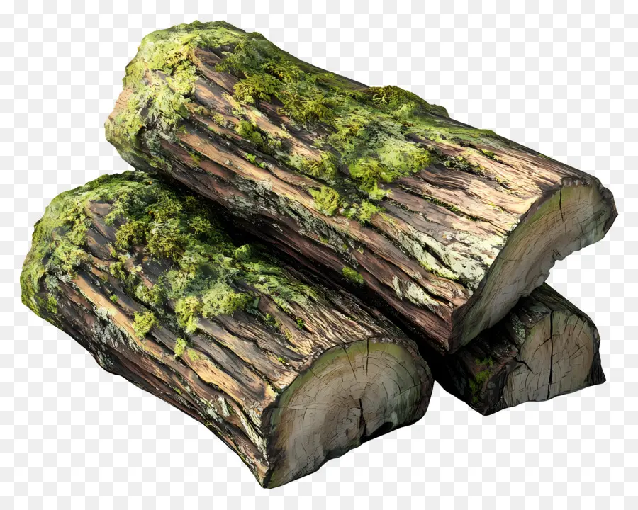 Log Berlumut，Log PNG