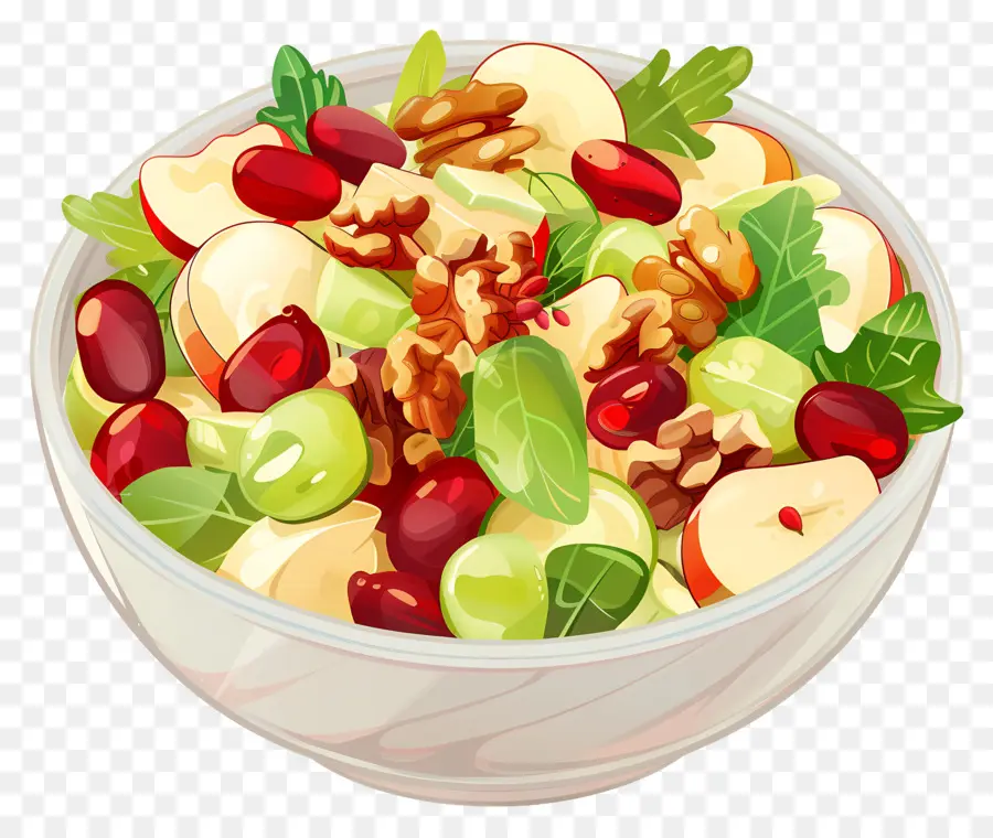 Salad Waldorf，Salad Buah Dan Kacang PNG