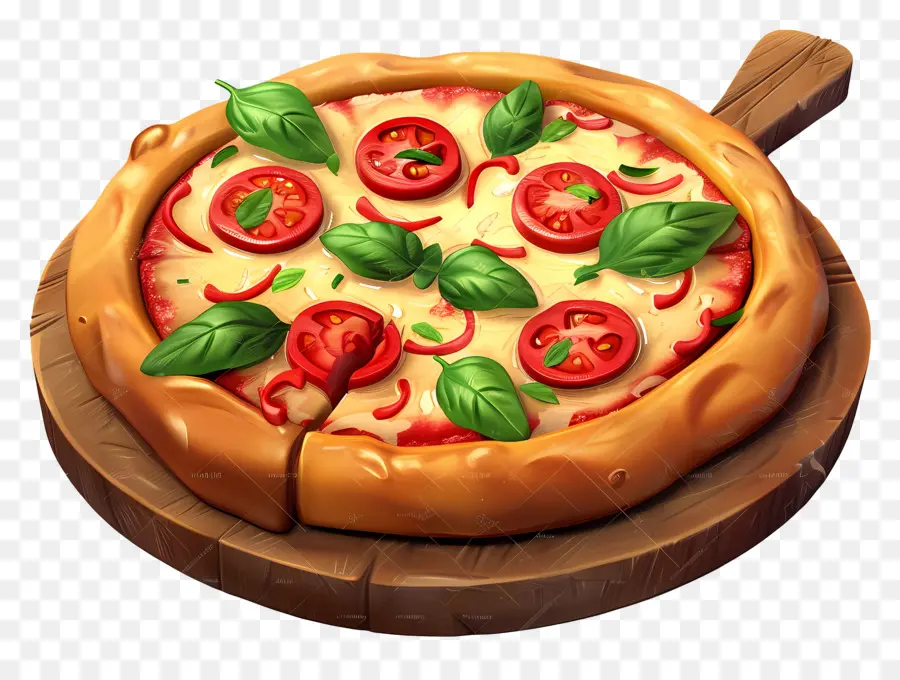 Pizza Margherita，Pizza PNG