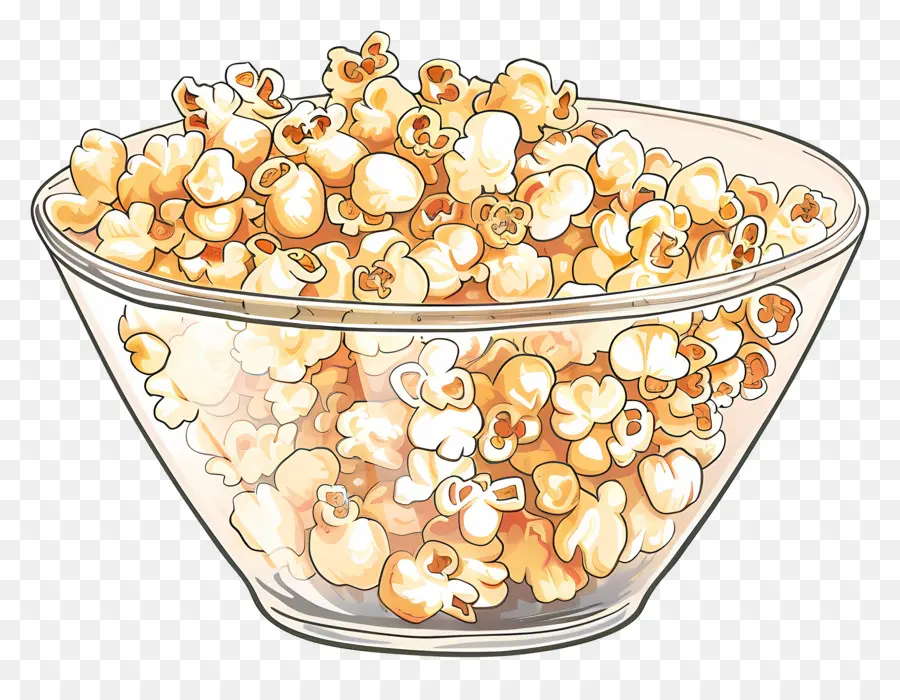 Semangkuk Popcorn，Jagung Meletus PNG