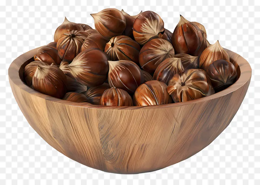 Kastanye，Semangkuk Hazelnut PNG