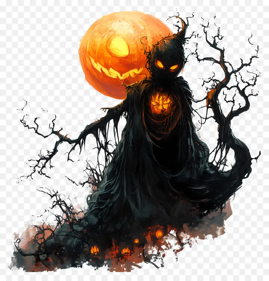 Samhain，Orang Orangan Sawah Halloween PNG