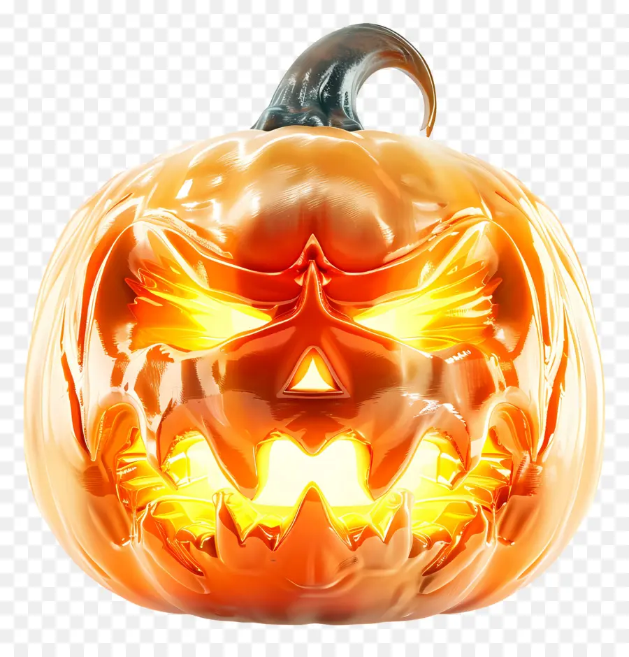 Labu Halloween Bersinar，Jack O' Lantern PNG