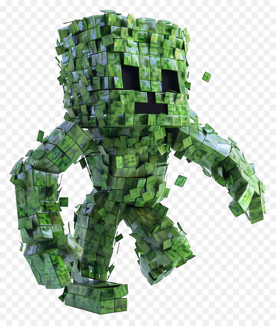 Minecraft Menjalar，Makhluk Piksel PNG