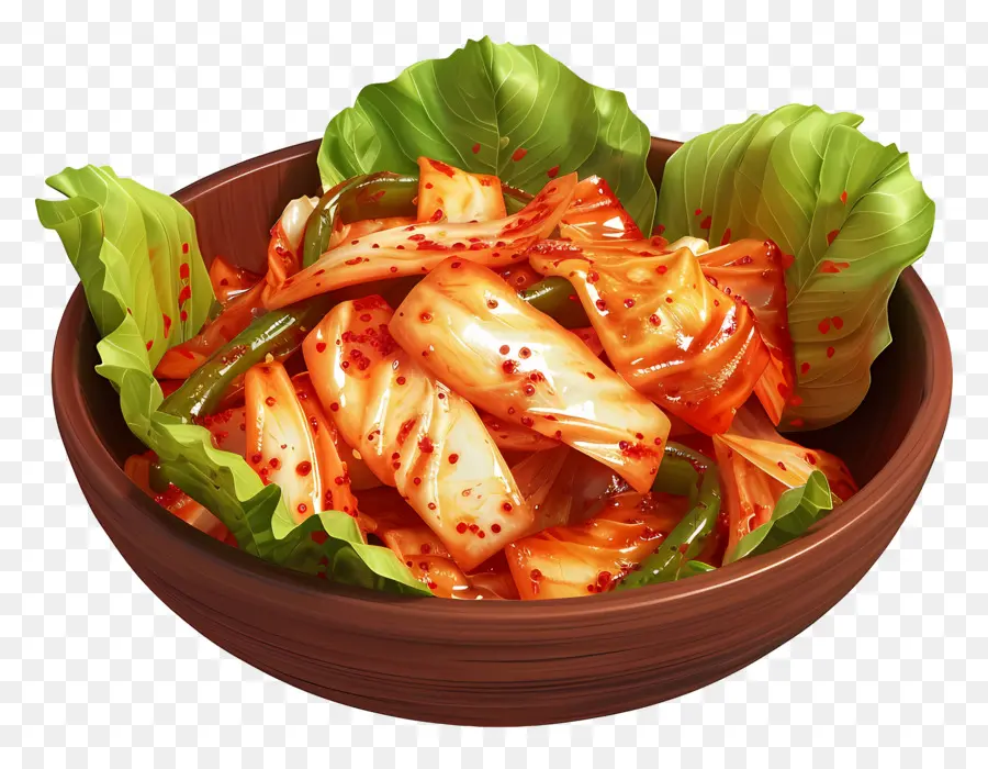 Salad Kimchi Korea，Kimchi Dalam Mangkuk PNG