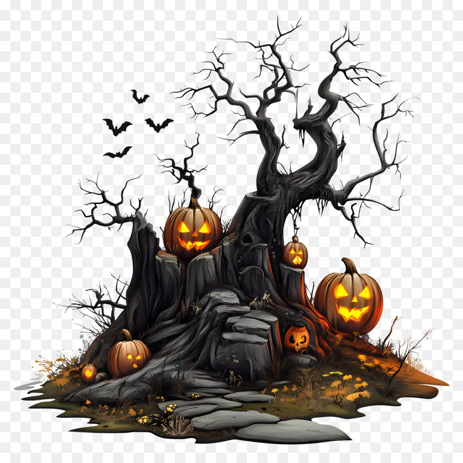 Samhain，Pohon Halloween PNG