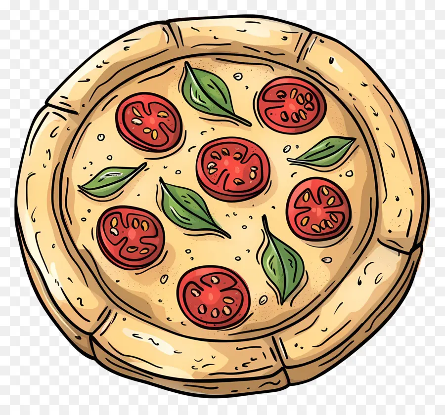 Pizza Margherita，Pizza PNG