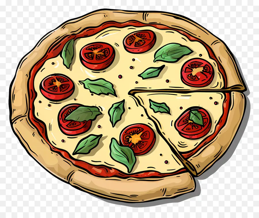 Pizza Margherita，Pizza PNG