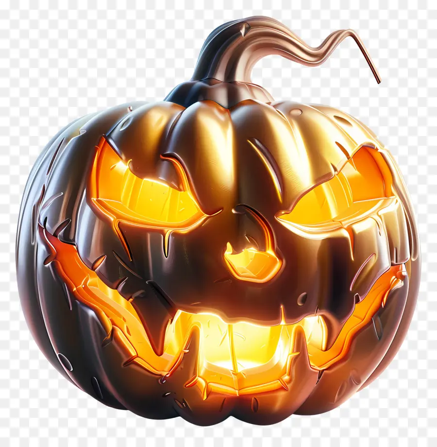 Labu Halloween Bersinar，Jack O' Lantern PNG