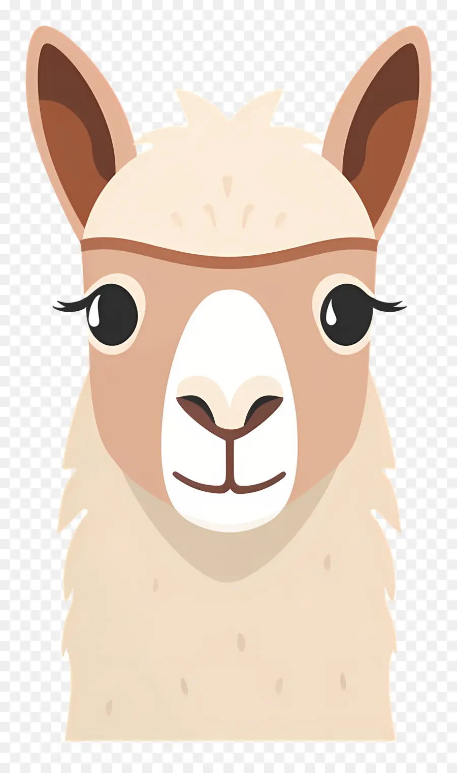 Wajah Alpaka，Kartun Llama PNG