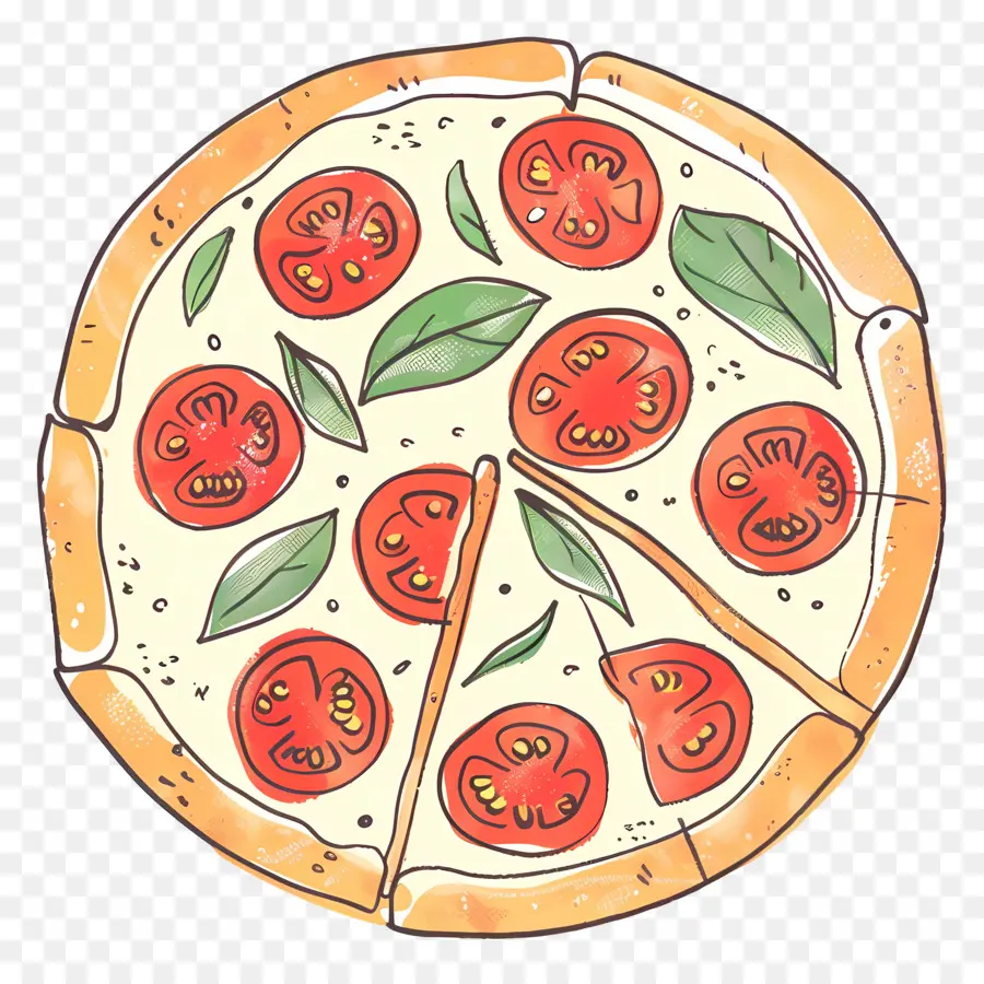 Pizza Margherita，Pizza PNG