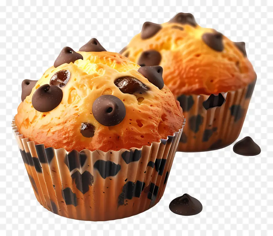 Muffin Keping Coklat，Dipanggang PNG