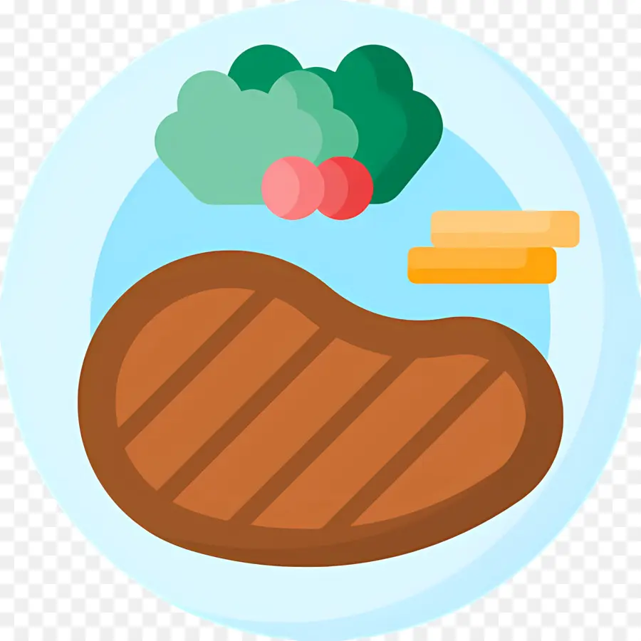 Daging，Piring Steak PNG