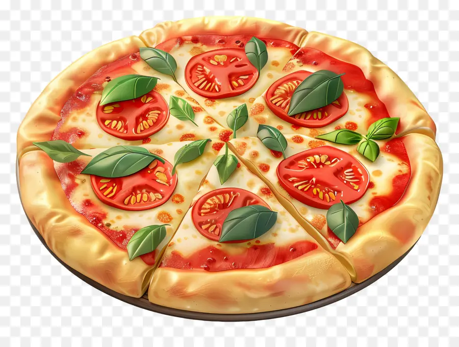 Pizza Margherita，Pizza Utuh PNG