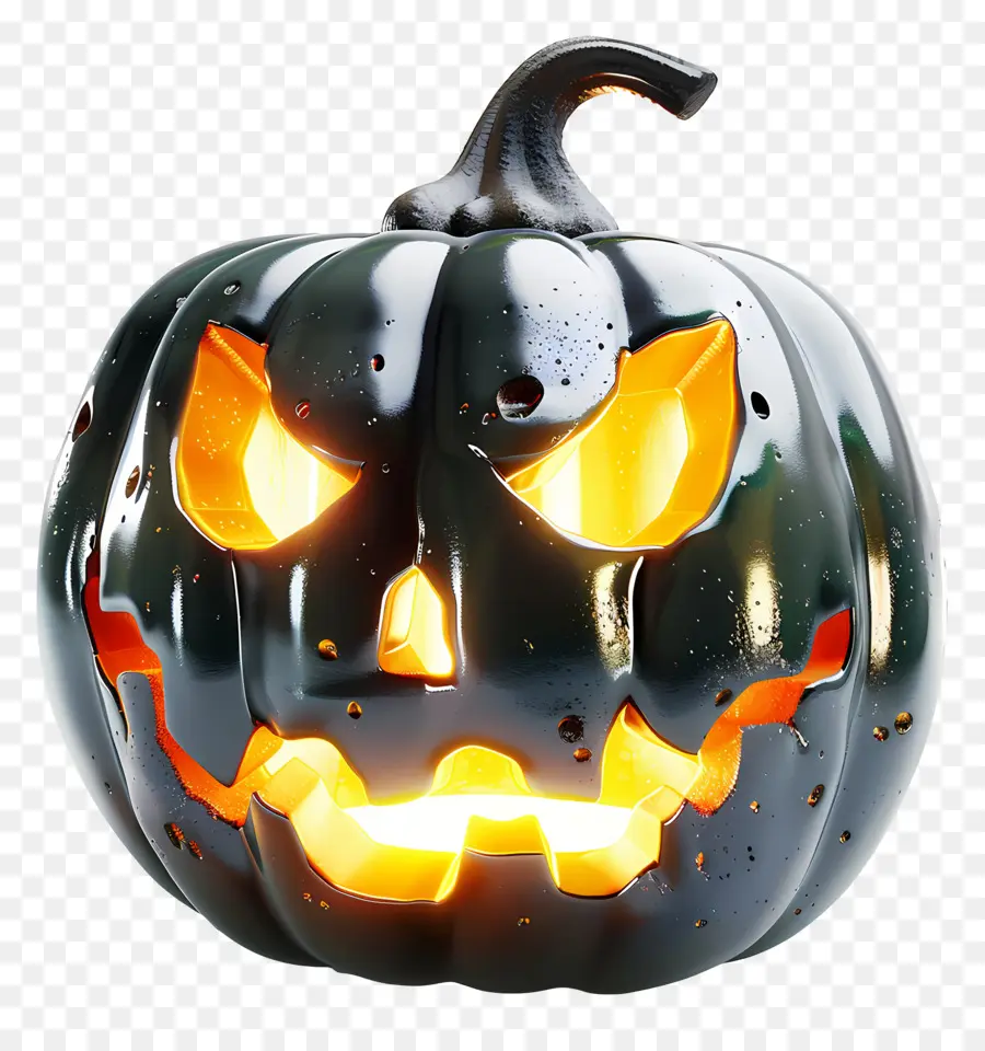 Labu Halloween Bersinar，Jack O' Lantern PNG