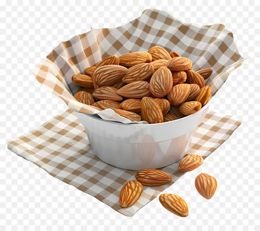 Mangkuk Almond，Semangkuk Almond PNG