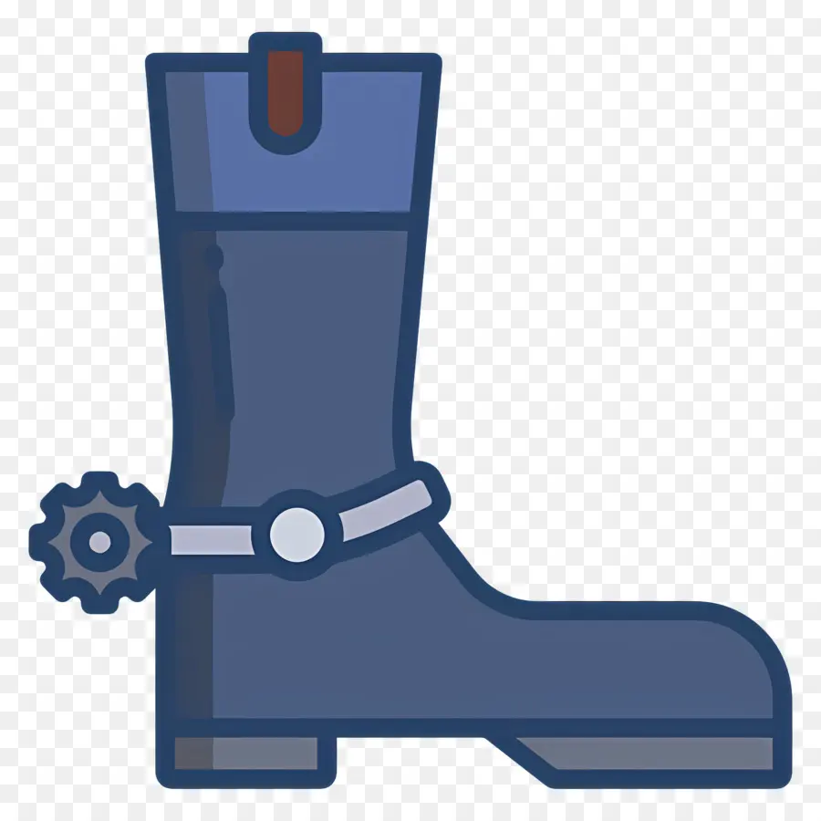 Sepatu Bot Koboi，Sepatu Bot Koboi Biru PNG