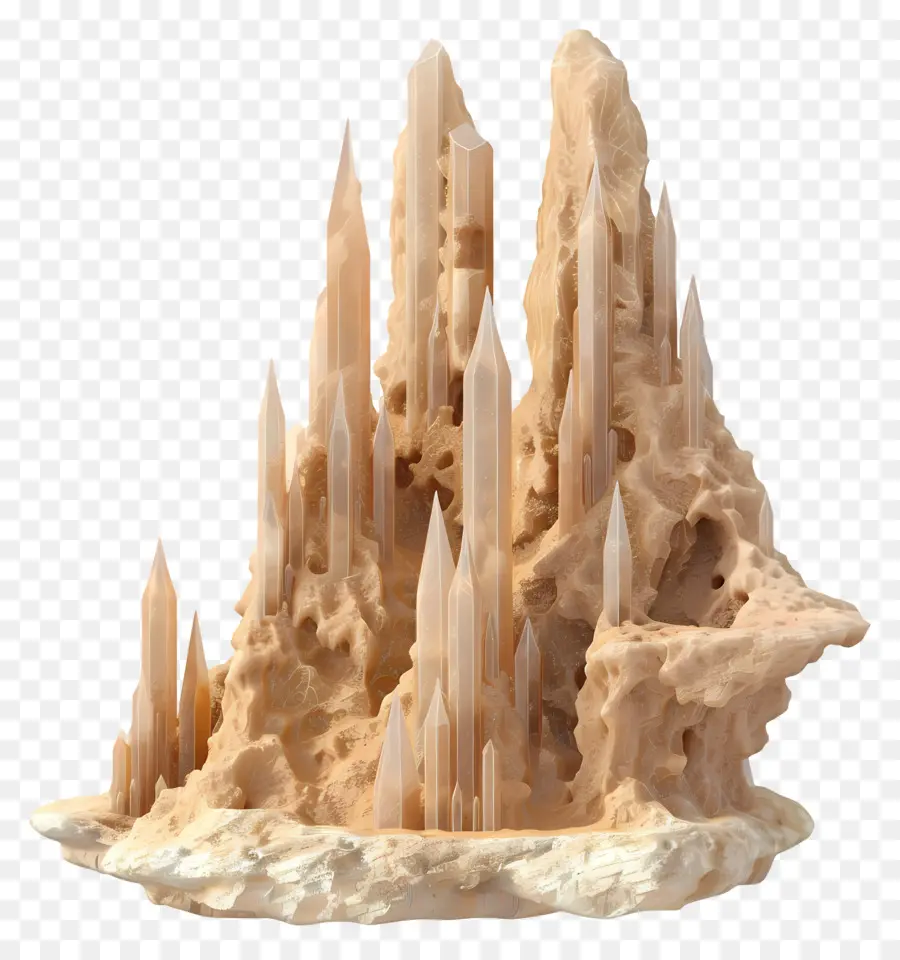 Stalaktit Stalagmit，Formasi Kristal PNG