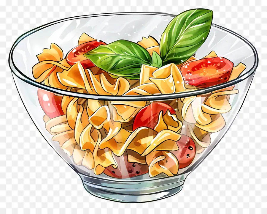 Semangkuk Pasta，Salad PNG