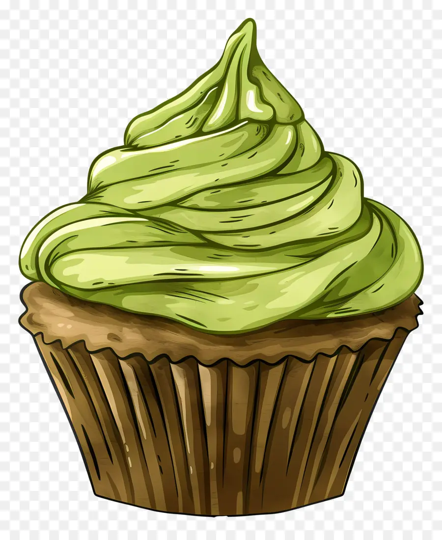 Kue Mangkuk Matcha，Kue Mangkuk Hijau PNG