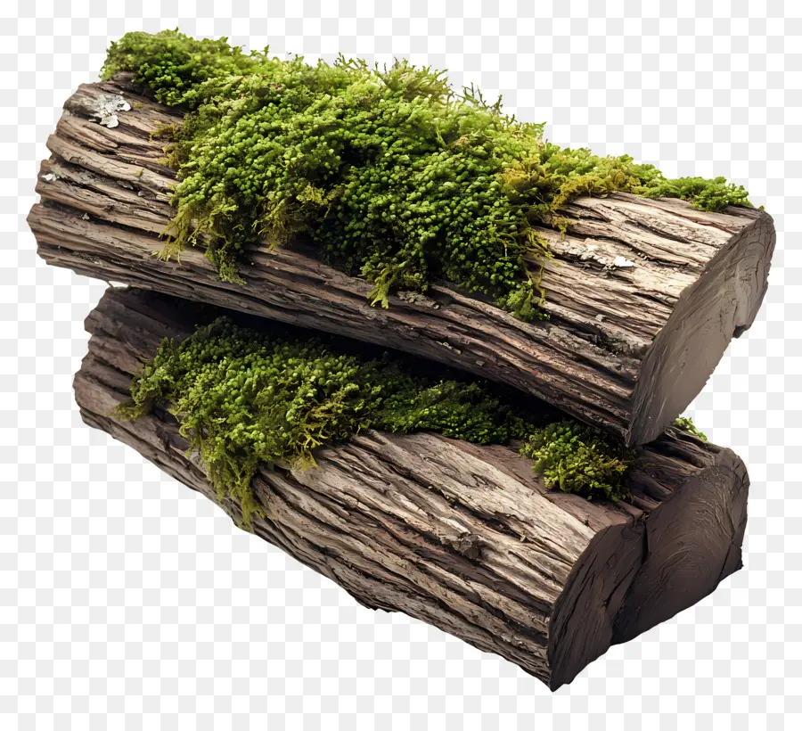 Log Berlumut，Log PNG