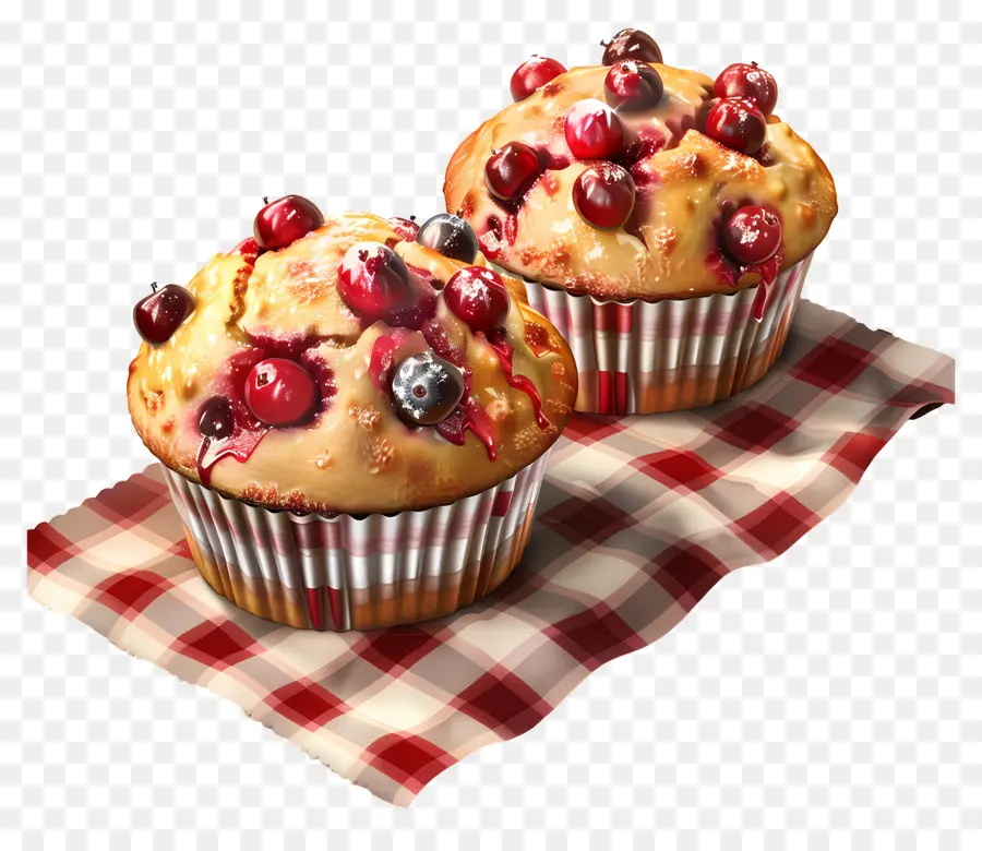 Muffin Cranberry，Muffin Raspberry PNG