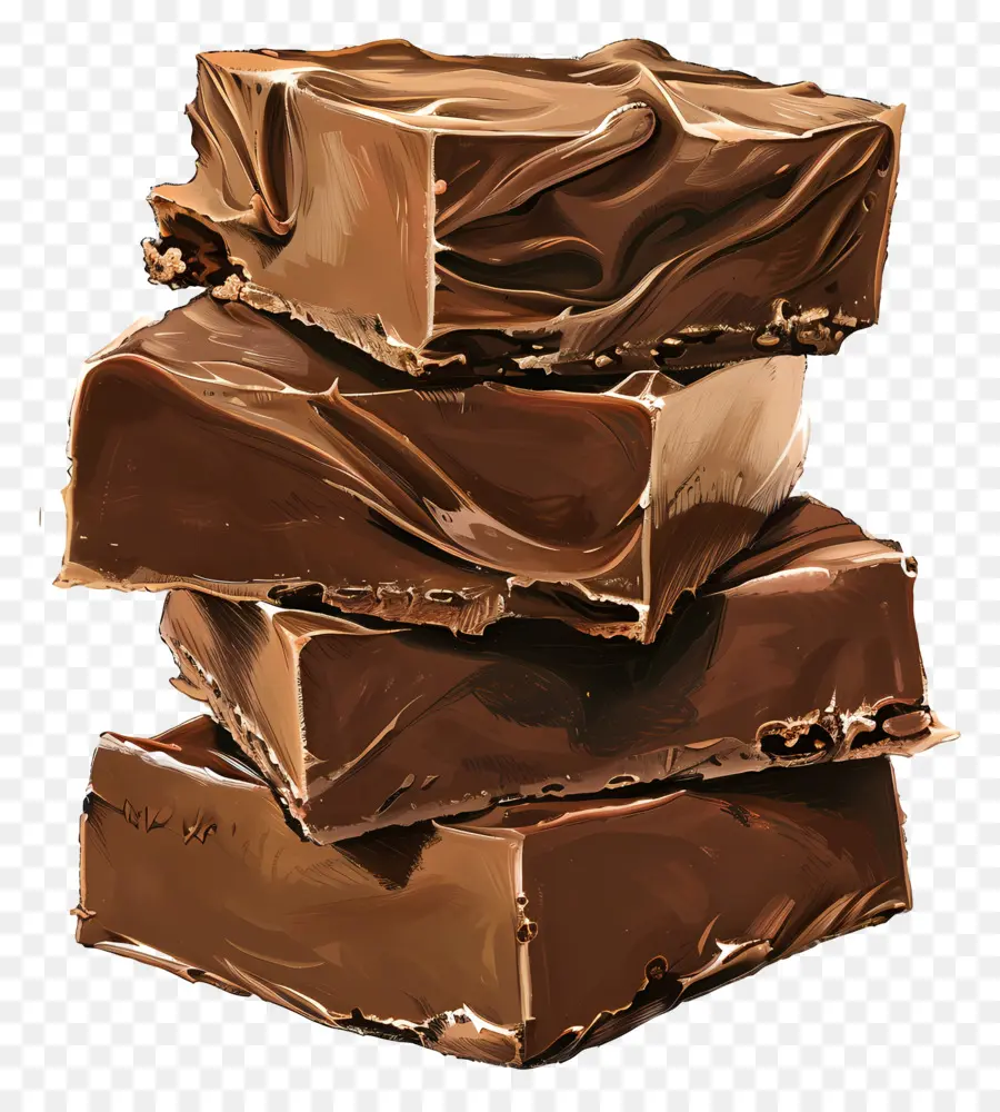 Tumpukan Fudge，Cokelat Batangan PNG