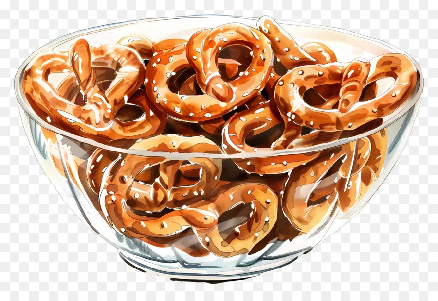 Semangkuk Pretzel，Mangkuk Pretzel PNG