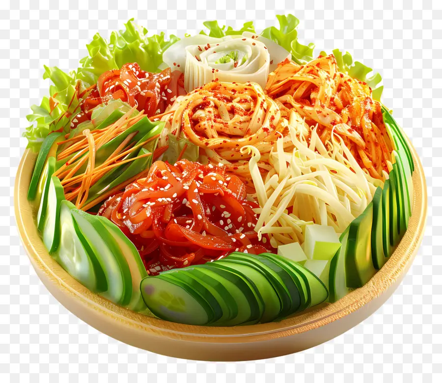 Salad Kimchi Korea，Salad Berwarna Warni PNG