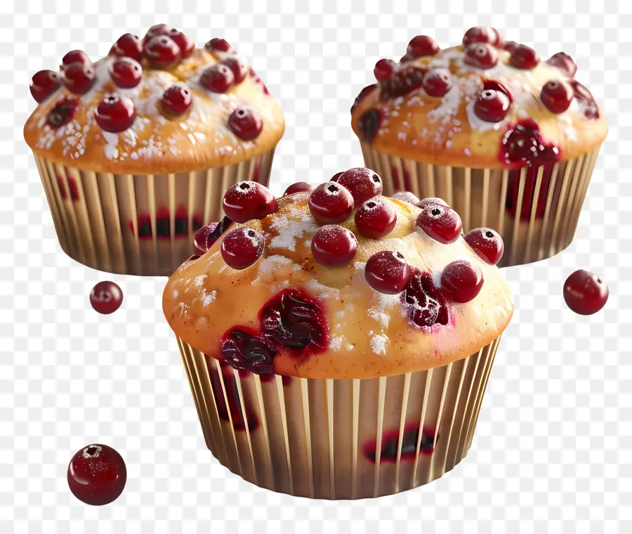 Muffin Cranberry，Muffin Beri PNG