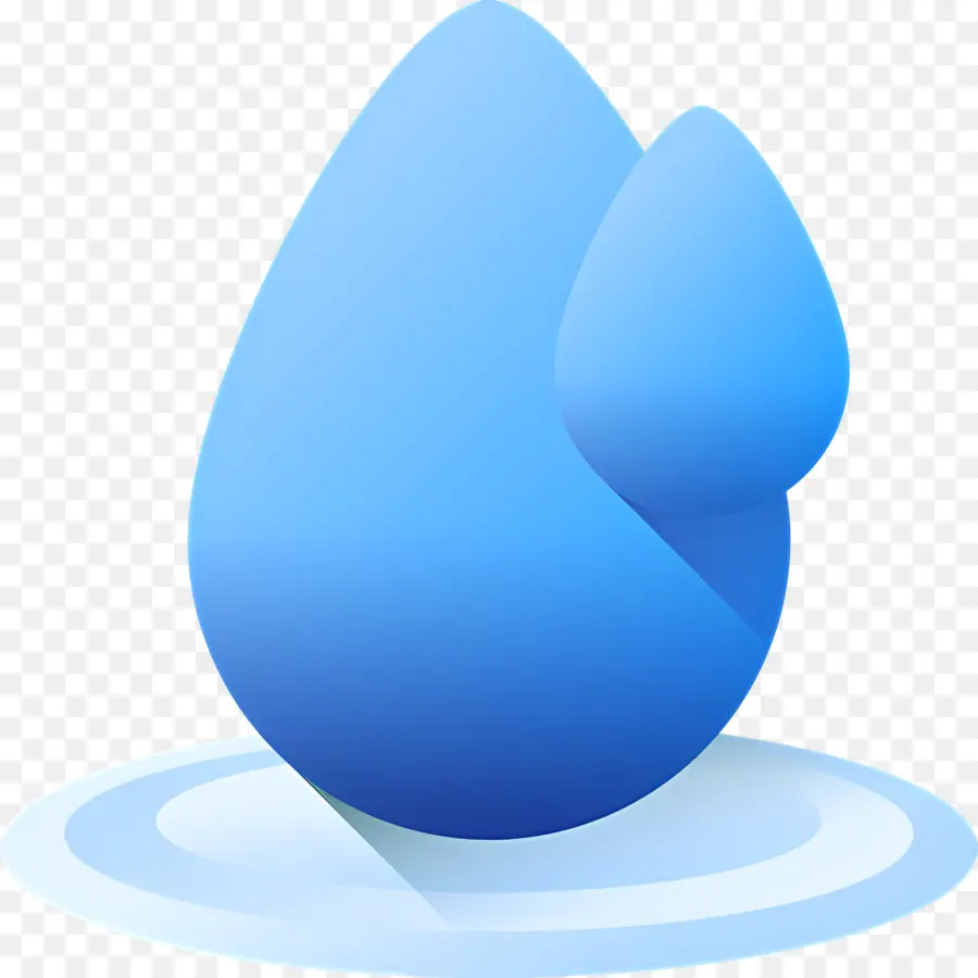 Setetes Air，Biru PNG